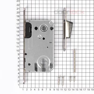 Замок дверной магнитный  Doorlock DL441M/С/50/85/18/SN, цилиндровый, матовый никель