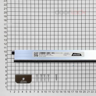 Порог автоматический Athmer M-12/28 OS Omega Silicone L=445мм (ригель на стороне петель)