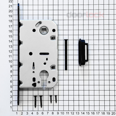 Замок дверной магнитный Doorlock DL451M/С/50/85/18/SCr, цилиндровый, матовый хром