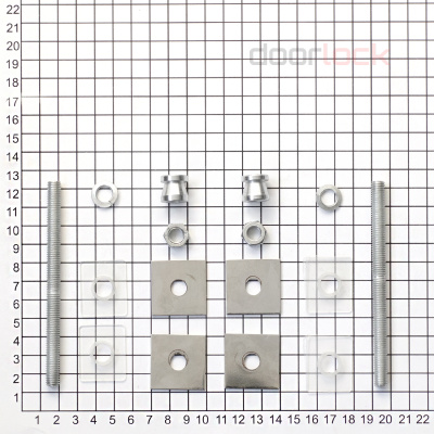 Ручка-скоба DOORLOCK PHS23/40х20/2ст, 400 мм/600 мм, SSS матовая нержавеющая сталь