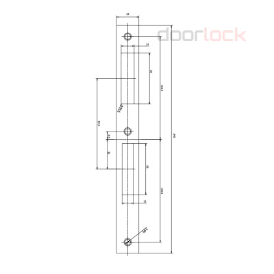 Замок дверной DOORLOCK DL301, цилиндровый, нержавеющая сталь