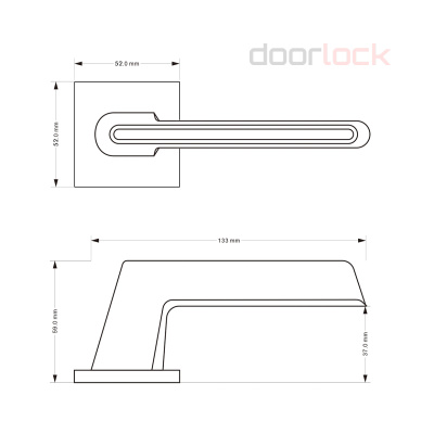 Ручка дверная DOORLOCK Pirs A15S Slim