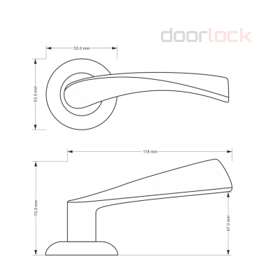 Ручка дверная DOORLOCK Vega A23R CP