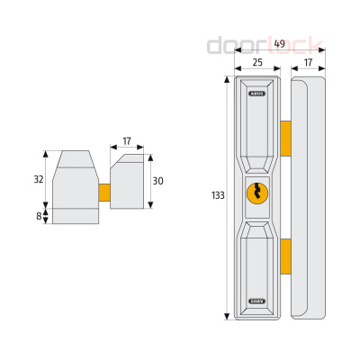 Оконный замок ABUS DF 88